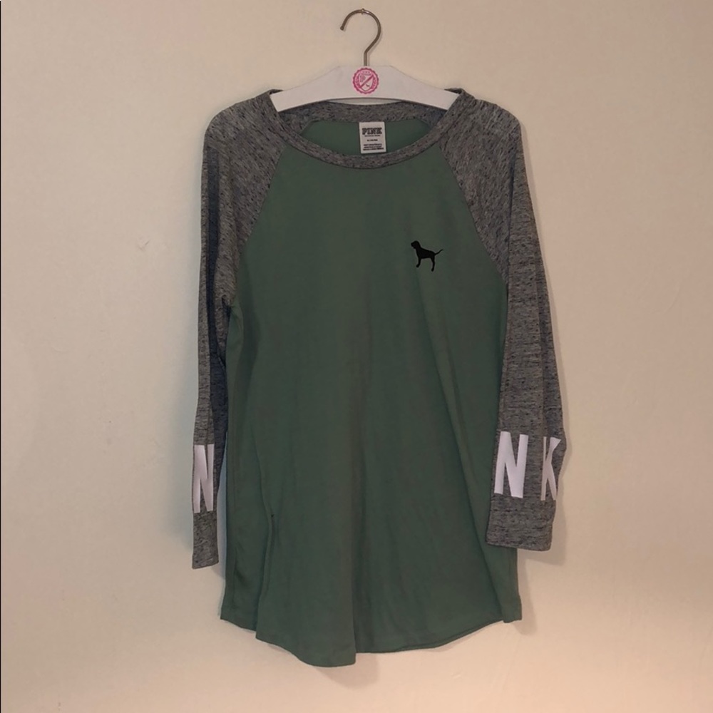 NWOT PINK 3/4 sleeve baseball tee